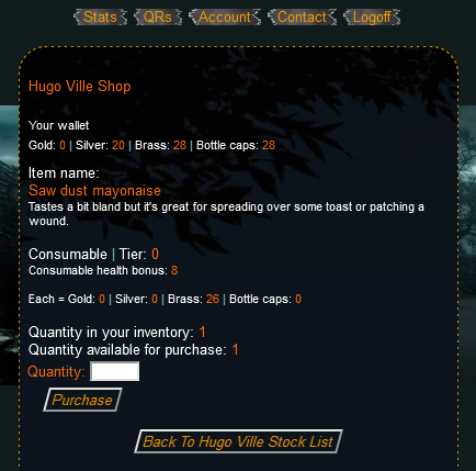 QRfest items shop screenshot